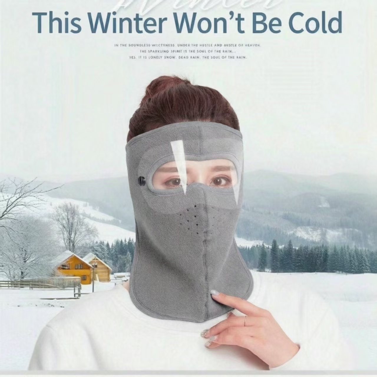 Anti Pollution Mask - Зимние полнолицевые очки для велоспорта, удлиненная